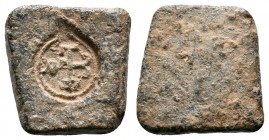 Byzantine Monogramic Lead Weight, 7th - 11th C.
Condition: Very Fine

Weight: 6.05 gr
Diameter: 21 mm