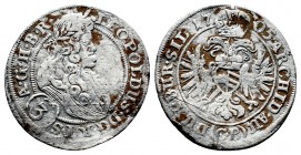 AUSTRIA. Holy Roman Empire. Leopold I (Emperor, 1658-1705). 3 Kreuzer (1705-FN). Breslau (Wrocław). Obv: LEOPOLDUS D G R I S A G H B R. Laureate, drap...