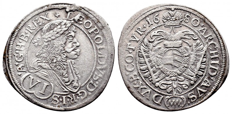AUSTRIA, Holy Roman Empire. Leopold I. Emperor, 1658-1705. AR 
Condition: Very F...