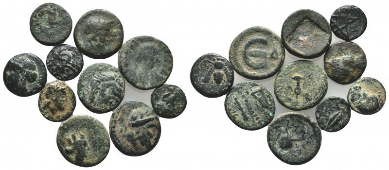 Lot of 10 Greek Coins,
Condition: Very Fine

Weight: lot
Diameter: