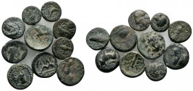 Lot of 10 Greek Coins,
Condition: Very Fine

Weight: lot
Diameter: