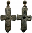 Very Attractive Byzantine RELIQUARY CROSS with Christ and the Virgin, 9th–13th century
Condition: Very Fine

Weight: 56 gr
Diameter:98 mm

Provenance:...