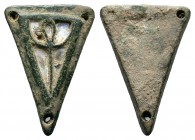 Ancient Roman Glass inlaid Badge, 1st - 2nd Century A.D
Condition: Very Fine

Weight: 11 gr
Diameter:34 mm

Provenance: Property of a Dutch gentleman