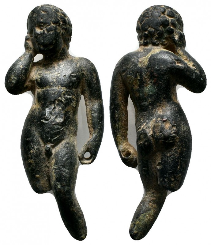 Ancient Roman bronze Naked Statue, 1st - 2nd Century A.D
Condition: Very Fine

W...