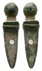 Ancient Roman Bronze Gladius / Sword Pendant - Military Amulet, 1st - 2nd Century A.D
Condition: Very Fine

Weight: 6.7 gr
Diameter:37 mm