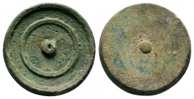 Byzantine Empire Æ Commercial Weight. Circa 5th-7th Century AD. 
Condition: Very Fine

Weight: 54.4 gr
Diameter:34 mm

Provenance: Property of a Engli...