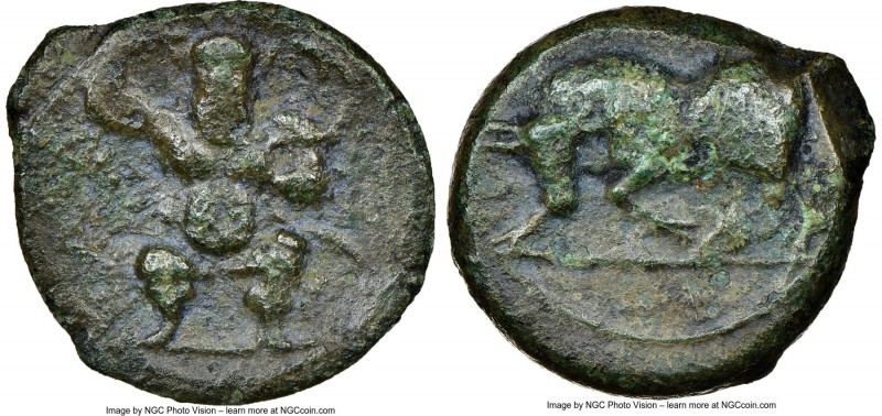 BALEARIC ISLANDS. Ebusus. 2nd-1st centuries BC. AE quarter unit (17mm, 3.22 gm, ...