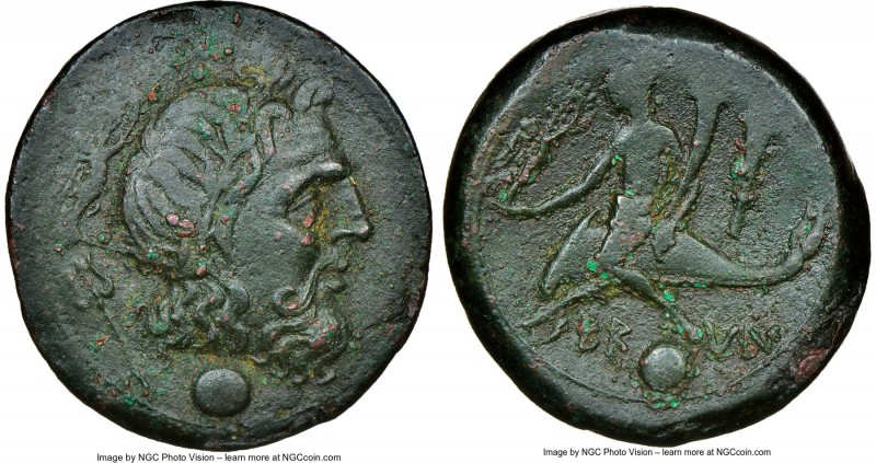CALABRIA. Brundisium. Ca. 215 BC. AE uncia (22mm, 10.06 gm, 2h). NGC Choice VF 3...