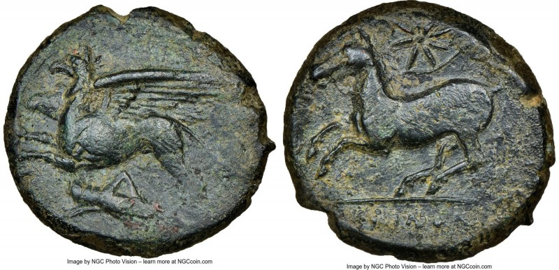 SICILY. Alaesa? Ca. 370-340 BC. AE (22mm, 7.64 gm, 5h). NGC Choice VF 4/5 - 3/5....