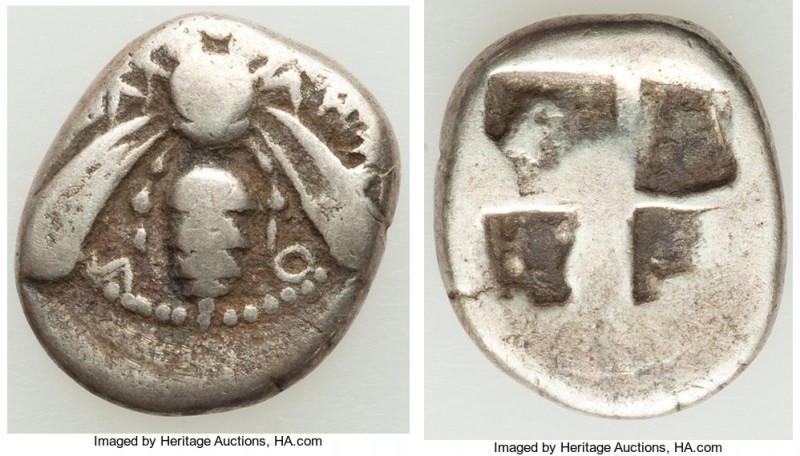 IONIA. Ephesus. Ca. 500-420 BC. AR drachm (14mm, 3.16 gm). Fine. EΦ-EΣI-O-N, bee...