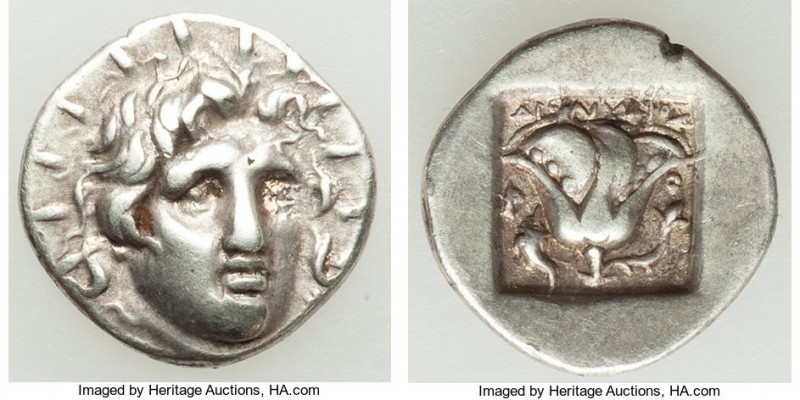 CARIAN ISLANDS. Rhodes. Ca. 188-125 BC. AR hemidrachm (13mm, 1.41 gm, 12h). ‘Pli...
