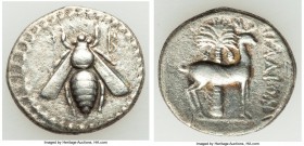 PHOENICIA. Aradus. Ca. 172/1-111/0 BC. AR drachm (19mm, 3.83 gm, 1h). Choice VF. Dated Civic Era 90 (170/169 BC). Bee seen from above; q monogram (dat...