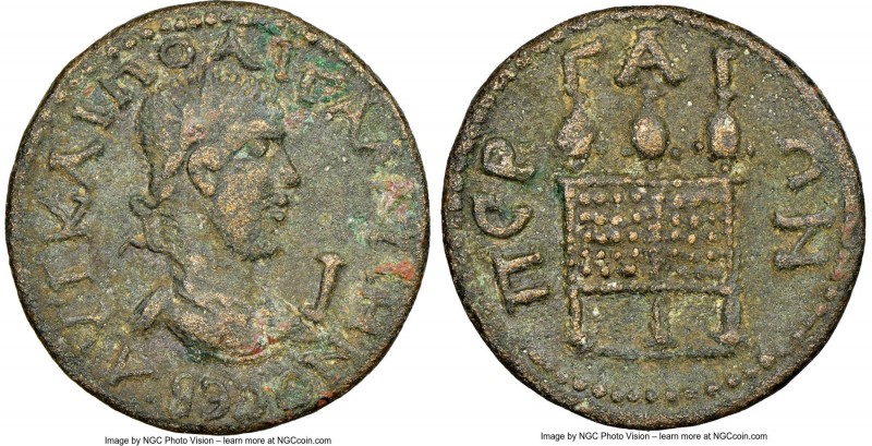 PAMPHYLIA. Perge. Gallienus (AD 253-268). AE 10-assaria (31mm, 2h). NGC XF. ΑVΤ ...