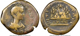 CAPPADOCIA. Caesarea. Severus Alexander, as Caesar (AD 222). AE (27mm, 1h), NGC Fine. Dated Regnal Year 5 of Elagabalus (AD 221/2). Bare headed, drape...