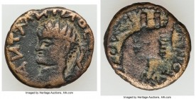 MESOPOTAMIA. Anthemusia. Elagabalus (AD 218-222). Local imitative AE (16mm, 3.37 gm, 12h). VF AИTMИIИOC, radiate head of Elagabalus left / ANΘEM-OΣEIA...