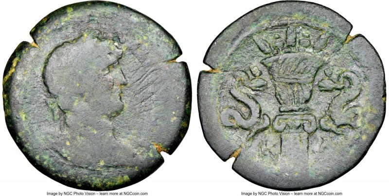 EGYPT. Alexandria. Hadrian (AD 117-138). AE drachm (32mm, 19.87 gm, 12h). NGC Fi...