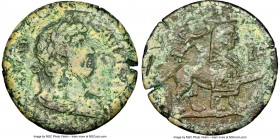 EGYPT. Alexandria. Hadrian (AD 117-138). AE drachm (32mm, 22.25 gm, 1h). NGC XF 4/5 - 2/5. Dated Regnal Year 18 (AD 133/4). Laureate, draped and cuira...