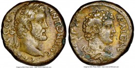 EGYPT. Alexandria. Antoninus Pius (AD 138-161), with Marcus Aurelius, as Caesar. BI tetradrachm (22mm, 13.80 gm, 12h). NGC XF 4/5 - 3/5. Dated Regnal ...