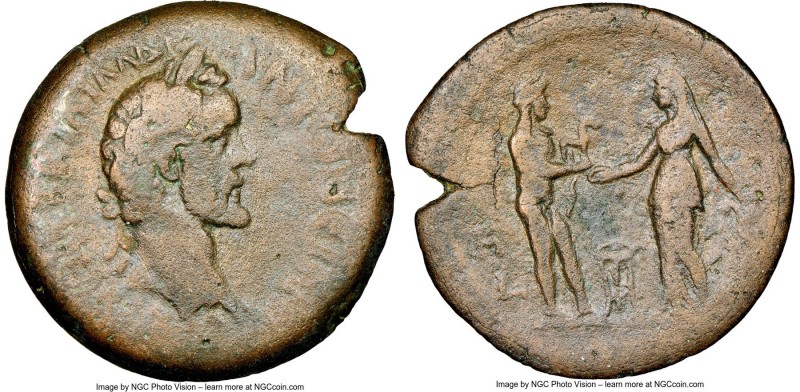 EGYPT. Alexandria. Antoninus Pius (AD 138-161). AE drachm (33mm, 20.23 gm, 1h). ...