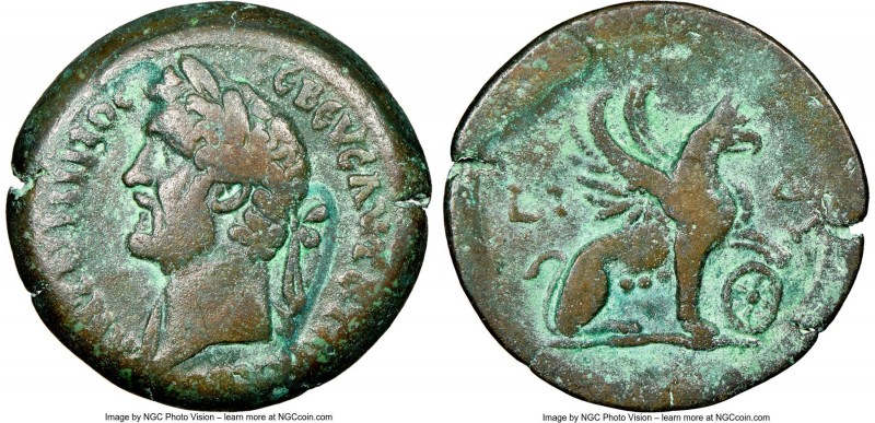 EGYPT. Alexandria. Antoninus Pius (AD 138-161). AE drachm (33mm, 23.83 gm, 12h)....