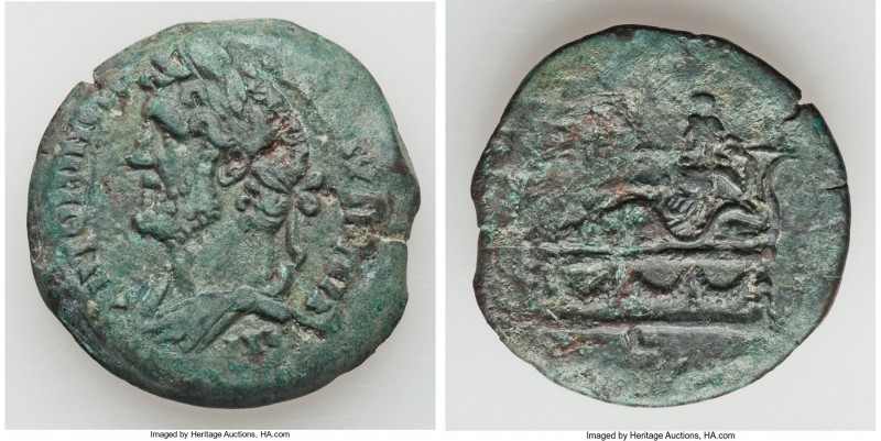 EGYPT. Alexandria. Antoninus Pius (AD 138-161). AE drachm (32mm, 20.63 gm, 12h)....