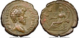 EGYPT. Alexandria. Marcus Aurelius (AD 161-180). BI tetradrachm (24mm, 11h). NGC VF. Dated Regnal Year 4 (AD 163/4). M AVPHL-ANTONINO CЄB, bare headed...