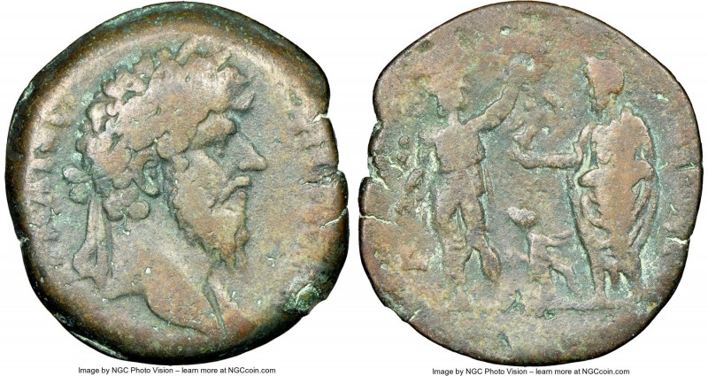 EGYPT. Alexandria. Lucius Verus (AD 161-169). AE drachm (31mm, 19.19 gm, 1h). NG...
