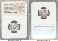 L. Thorius Balbus (ca. 105 BC). AR denarius (21mm, 3.93 gm, 5h). NGC XF 5/5 - 3/5. Rome. I•S•M•R, head of Juno Sospita right, clad in goat-skin / L•TH...