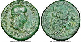Galba (July AD 68-January AD 69). AE sestertius (34mm, 25.71 gm, 6h). NGC VF 4/5 - 3/5, Fine Style. Rome, December AD 68. SER SVLPI GALBA IMP CAESAR A...