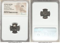 Titus, as Caesar (AD 79-81). AR denarius (16mm, 7h). NGC VG, scratches. Antioch, AD 72-73. T CAES IMP VESP-PON TR POT, laureate, draped and cuirassed ...
