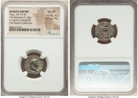 Titus, as Augustus (AD 79-81). AR denarius (18mm, 3.16 gm, 6h). NGC Choice VF 4/5 - 4/5. Rome, 1 January-30 June AD 80. IMP TITVS CAES VESPASIAN AVG P...