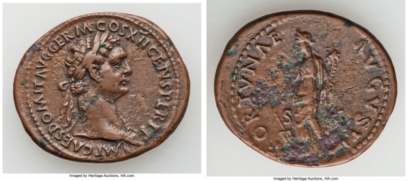 Domitian, as Augustus (AD 81-96). AE as (32mm, 10.46 gm, 6h). VF. Rome, AD 86. I...