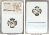 Nerva (AD 96-98). AR denarius (19mm, 3.28 gm, 7h). NGC AU 5/5 - 4/5. Rome, AD 97. IMP NERVA CAES AVG-P M TR II COS III P P, laureate head of Nerva rig...