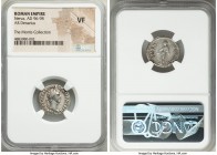 Nerva (AD 96-98). AR denarius (19 mm, 6h), NGC VF. Rome, AD 98. IMP NERVA CAES AVG GERM P M TR P II, laureate head of Nerva right / IMP II COS IIII P ...