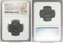 Nerva (AD 96-98). AE dupondius (28mm, 12.63 gm, 5h). NGC XF 5/5 - 3/5, Fine Style. Rome, AD 96. IMP NERVA CAES AVG P M TR P COS II P P, radiate head o...