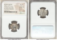 Trajan (AD 98-117). AR denarius (18mm, 3.09 gm, 6h). NGC Choice AU 5/5 - 4/5. Rome, AD 103-111. IMP NERVA TRAIANVS AVG GER DACICVS, laureate head of T...