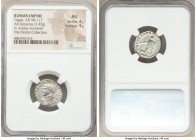 Trajan (AD 98-117). AR denarius (18mm, 3.43 gm, 7h), NGC AU 4/5 - 3/5. Rome, AD 103-111. IMP TRAIANO AVG GER DAC P M TR P, laureate bust of Trajan lef...
