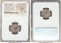 Trajan (AD 98-117). AR denarius (20mm, 3.20 gm, 7h). NGC Choice VF S 5/5 - 4/5, Fine Style. Rome, AD 103-111. IMP TRAIANO AVG GER DAC P M TR P COS V P...