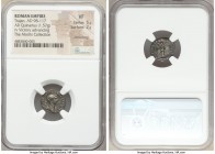 Trajan (AD 98-117). AR quinarius (15mm, 1.57gm, 6h). NGC VF 5/5 - 2/5, smoothing. Rome, AD 107. IMP TRAIANO AVG GER DAC P M TR P, laureate head of Tra...