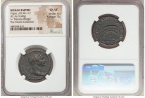 Trajan (AD 98-117). AE as (27mm, 9.49 gm, 6h). Choice XF. Rome, AD 107-110. IMP CAES NERVAE TRAIANO AVG GER DAC P M TR P COS V P P, laureate head of T...