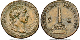 Trajan (AD 98-117). AE as (27mm, 10.94 gm, 7h). NGC Choice XF 5/5 - 3/5. Rome, AD 103-111. IMP CAES NERVAE TRAIANO AVG GER DAC PM TRP COS V PP, laurea...