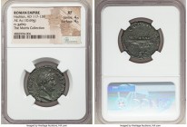 Hadrian (AD 117-138). AE as (26mm, 10.69 gm, 6h). NGC XF 4/5 - 4/5. Rome, AD 132-134. HADRIANVS AVGVSTVS, laureate head right, slight drapery on left ...