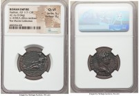 Hadrian (AD 117-138). AE as (25mm, 9.04 gm, 12h). NGC Choice VF 5/5 - 2/5. Rome, AD 134-138. HADRIANVS AVG COS III P P, laureate and draped bust right...