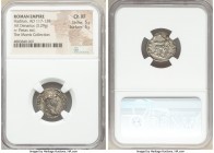 Hadrian (AD 117-138). AR denarius (17mm, 3.29 gm, 7h). NGC Choice XF 5/5 - 5/5. Rome, AD 134-138. HADRIANVS AVG COS III P P, laureate and draped bust ...
