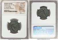 Hadrian (AD 117-138). AE as (26mm, 9.66 gm, 5h). NGC Choice XF 5/5 - 3/5, Fine Style, light smoothing. Rome, AD 134-138. HADRIANVS AVG COS III P P, la...