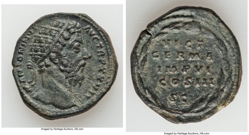 Marcus Aurelius (AD 161-180). AE dupondius (26mm, 13.21 gm, 5h). XF. Rome, AD 17...