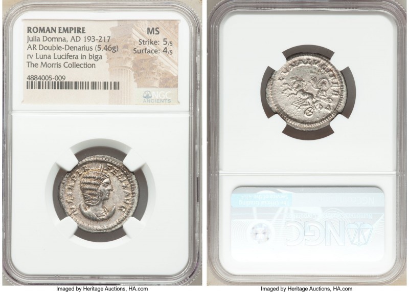 Julia Domna (AD 193-217). AR antoninianus (24mm, 5.46 gm, 8h). NGC MS 5/5 - 4/5....