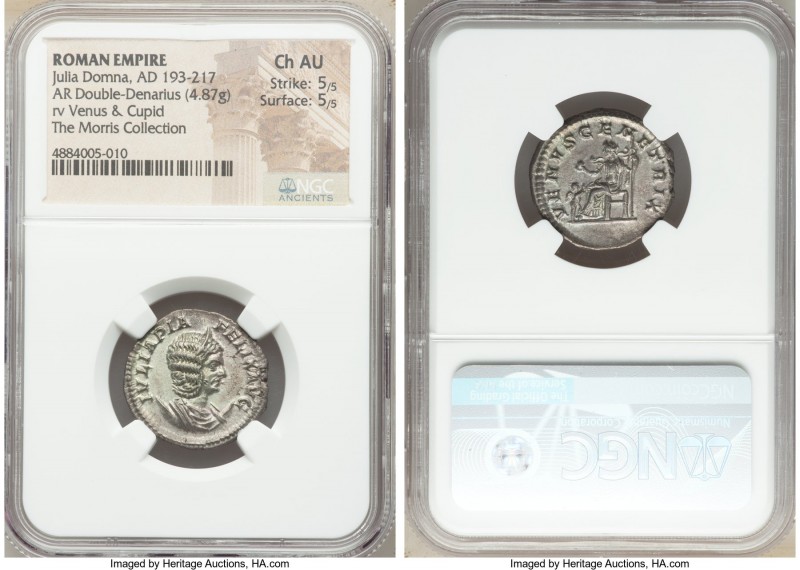 Julia Domna (AD 193-217). AR antoninianus (22mm, 4.87 gm, 6h). NGC Choice AU 5/5...