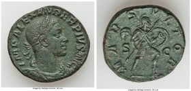 Severus Alexander (AD 222-235). AE sestertius (29mm, 18.25, 2h). XF. Rome, AD 231-235. IMP ALEXANDER PIVS AVG, laureate, draped and cuirassed bust of ...