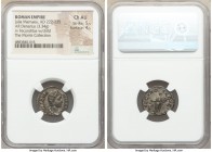 Julia Mamaea (AD 222-235). AR denarius (19mm, 3.34 gm, 1h). NGC Choice AU 5/5 - 4/5. Rome. IVLIA MA-MAEA AVG, draped bust of Julia Mamaea right, seen ...